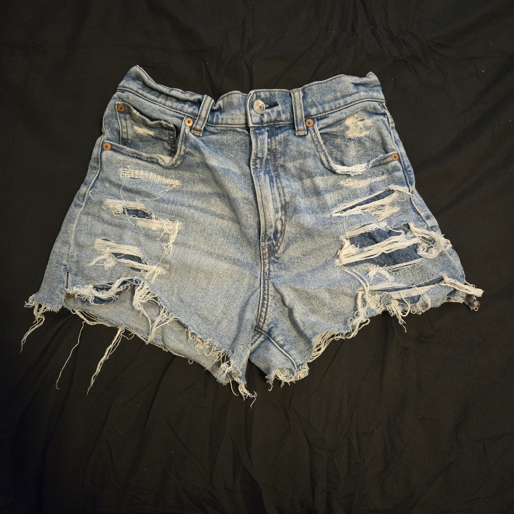 American Eagle Outfitters High Rise Distressed 90s Boyfriend Jean Shorts